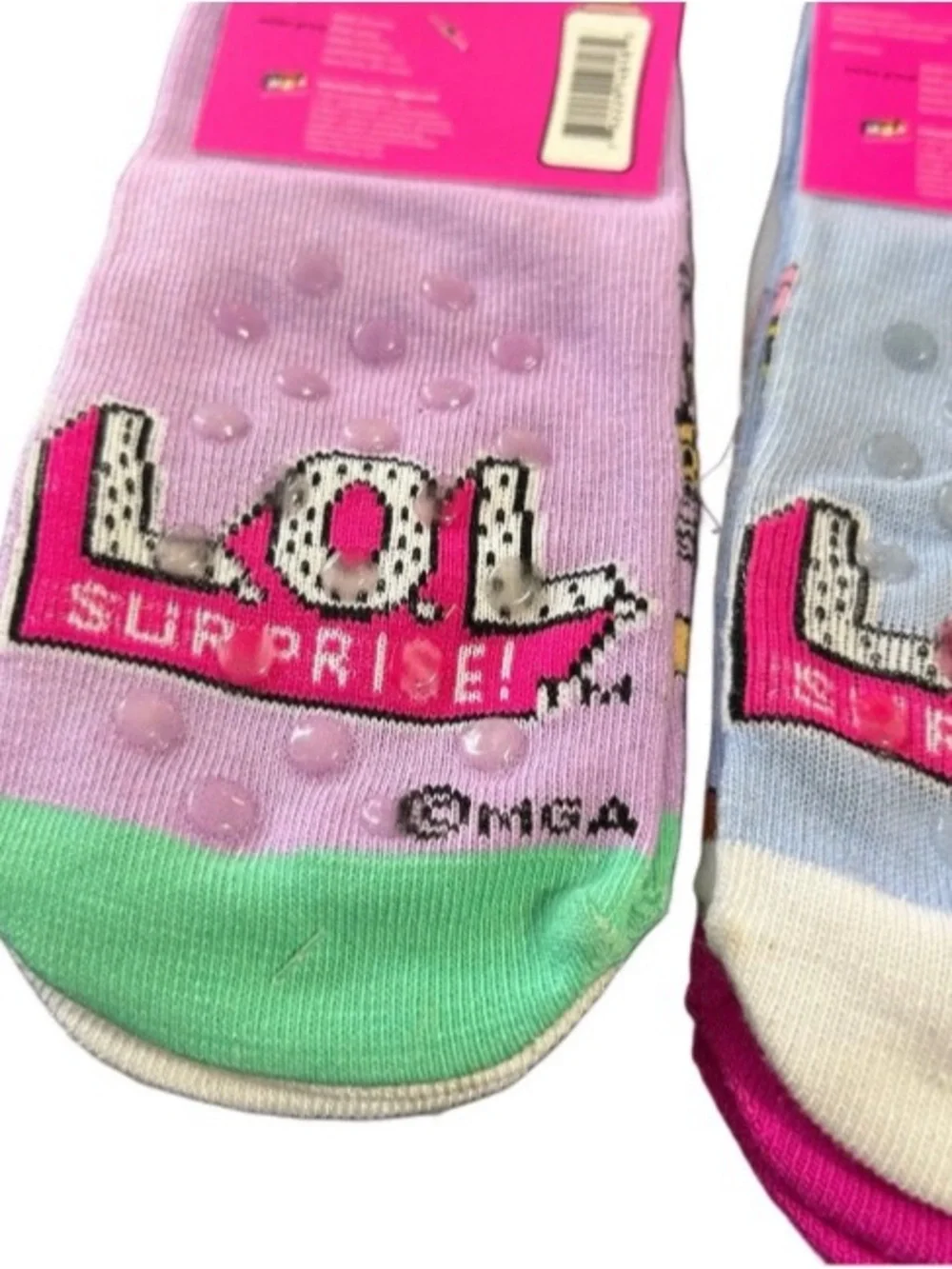 L.O.L. Doll Socks 6 Pairs Girls Shoe Size 7-3, Sock Size 6-8.5 New With Tags
